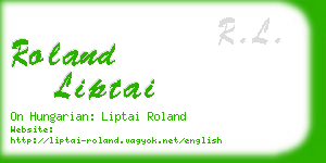 roland liptai business card